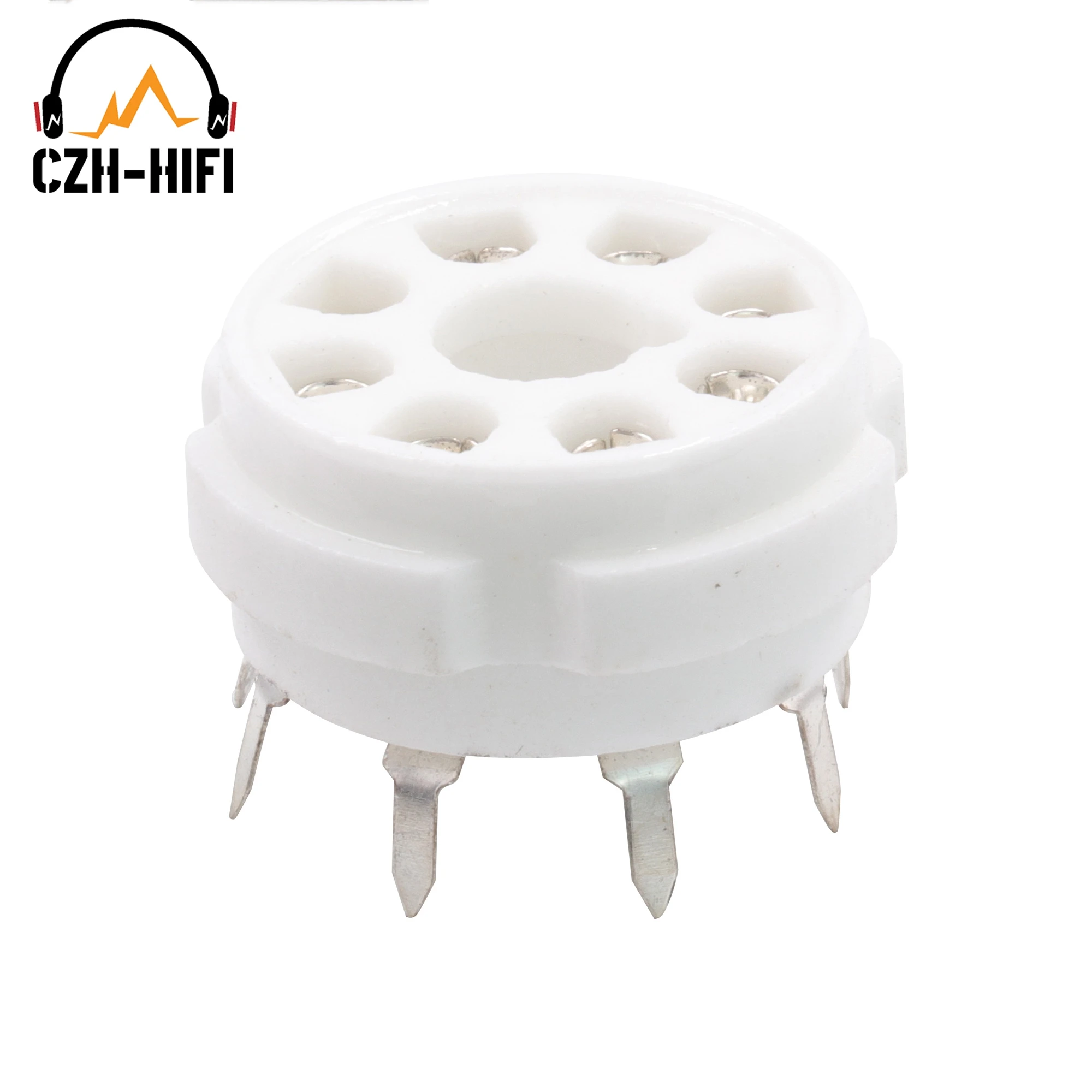 1pcs Amptata 8pin Tube Socket Octal Gold EL34 6SN7 - Foto 4