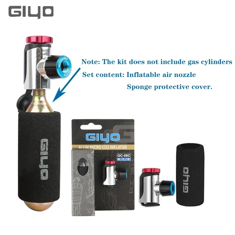 HOUSON Inflador De CO2 Para Bicis - Con Funda Aislante, Compatible Con Válvulas Presta Y Schrader | MTB, Carretera