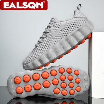 Summer Lightweight Couple's Casual Shoes Sport Breathable Men's Outdoor Trainning Sneakers Thick Sole Soft Fashion Walking Shoes 1