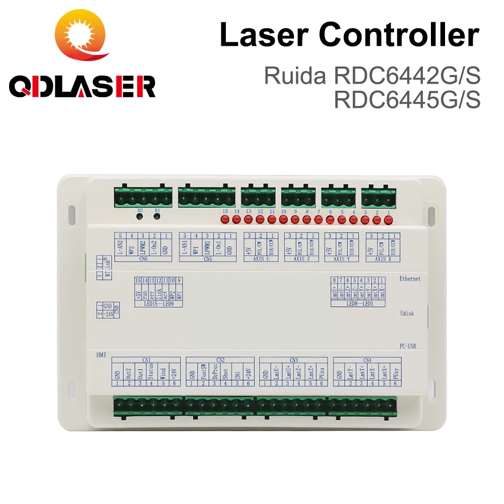 

Материнская плата контроллера Ruida QDLASER для Ruida RD6445G RDC6442G RDC6442S для лазерной гравировальной режущей машинки CRZ 6442 6442G 6442S