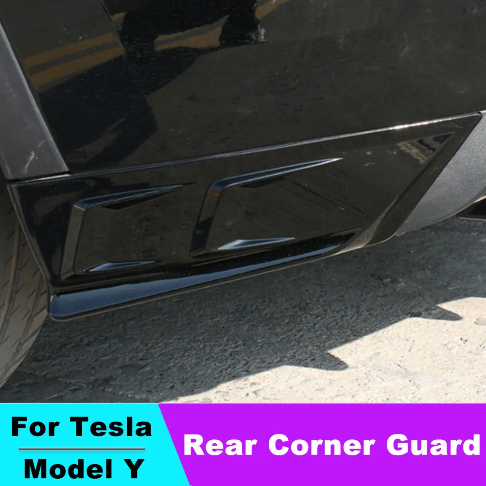 ForTeslaModelYCarbonFiberABSCarRearBumperSideLipDiffuser