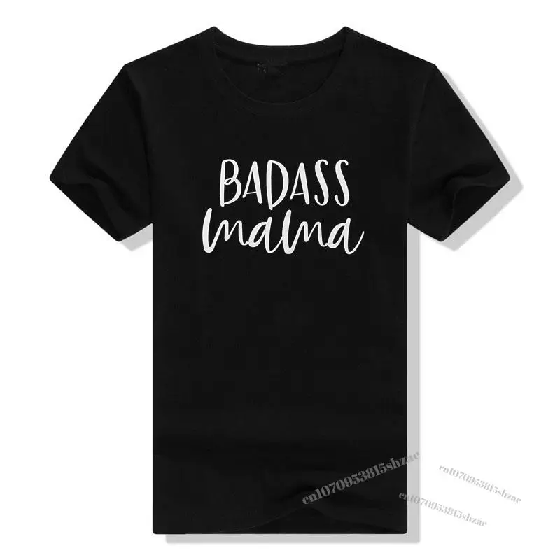 

Badass Mama Clothes Women's Fashion Bad Mom Short Sleeve T-Shirt Funny Letters Print Casual Mothers Day Tee Tops Gifts