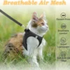 Reflective Cat Harness and Leash Set, Soft Mesh Vest, Polyester, Hand Wash Only, Escape-Proof Design, Safe Outdoor Walking, Suitable for Kittens, S/M Sizes Available 6