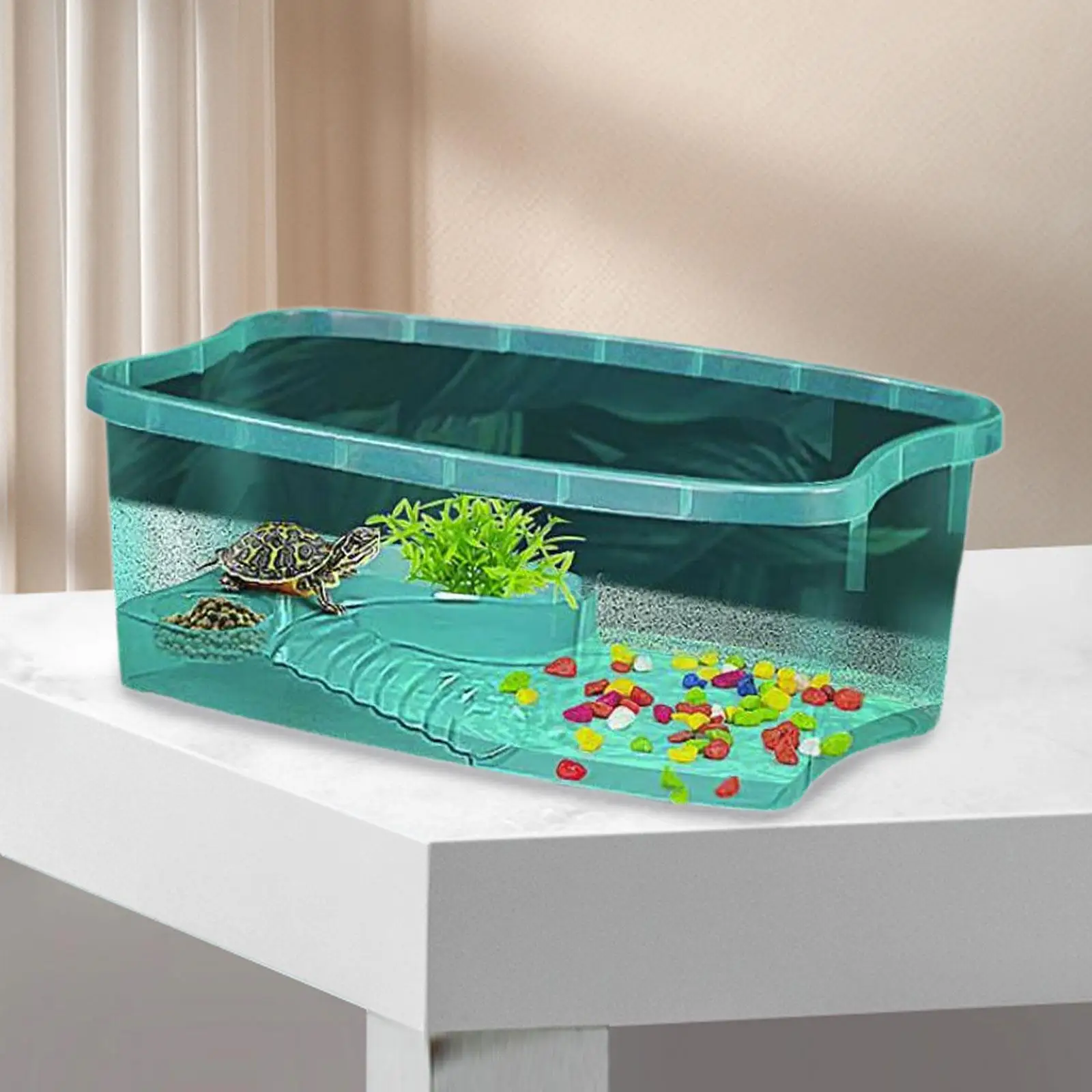 Turtles Tank Aquarium Terrapin Tortoises Case Frog Pets Accessories Amphibians