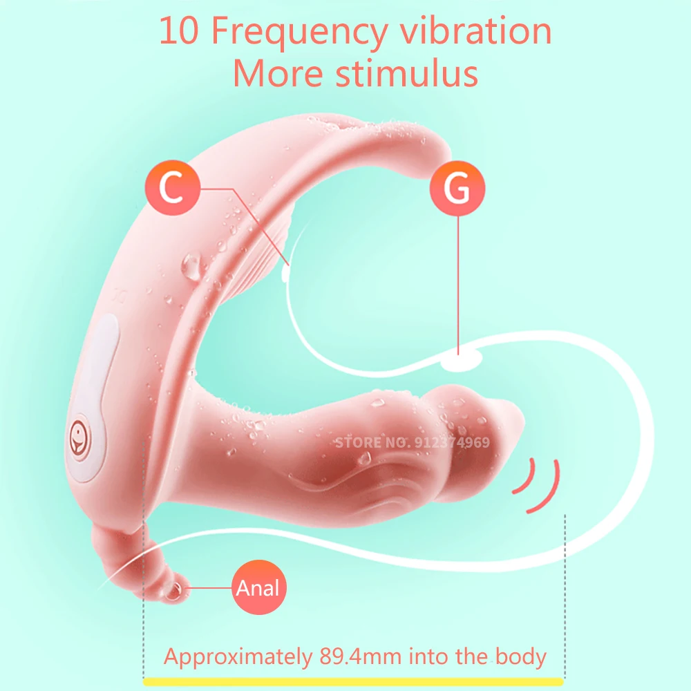 Female Wireless Remote Control Dildo Clitoris Vibrator Sex Toys