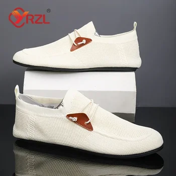 YRZL Mocassini in rete da uomo Mocassini da guida Fondo sottile Scarpe basse da passeggio Mocassini casual antiscivolo traspiranti Slip on Scarpe da uomo 1