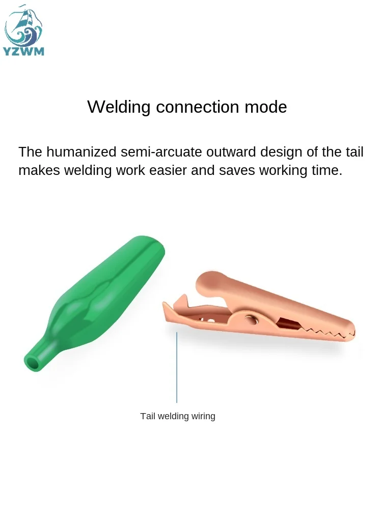 Alligator clips test clip YZWM 8mm Copper Alligator Clip Pure Copper Alligator Clip Large Stainless Steel Wire Battery Electric Test