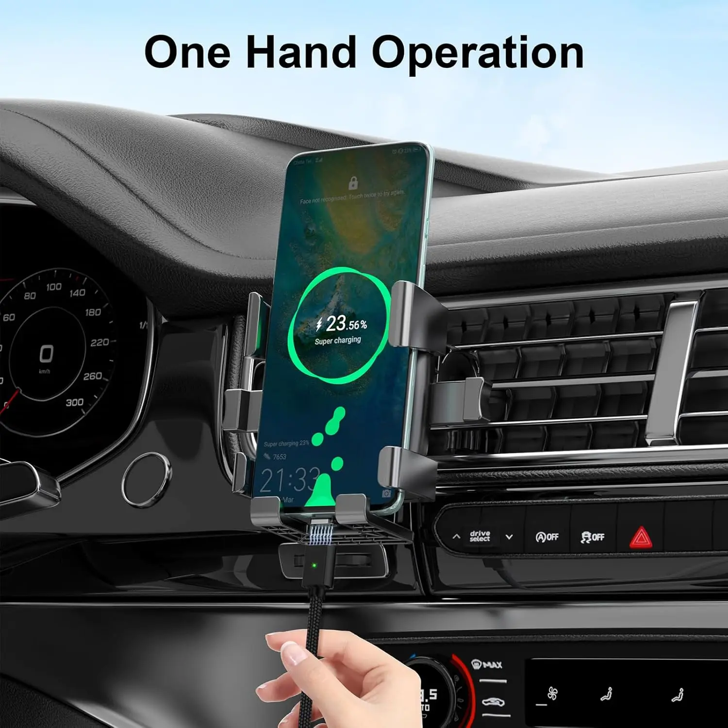 Magnetic 3-in-1 USB Charging Cable with Interchangeable Magnetic Heads - 3m