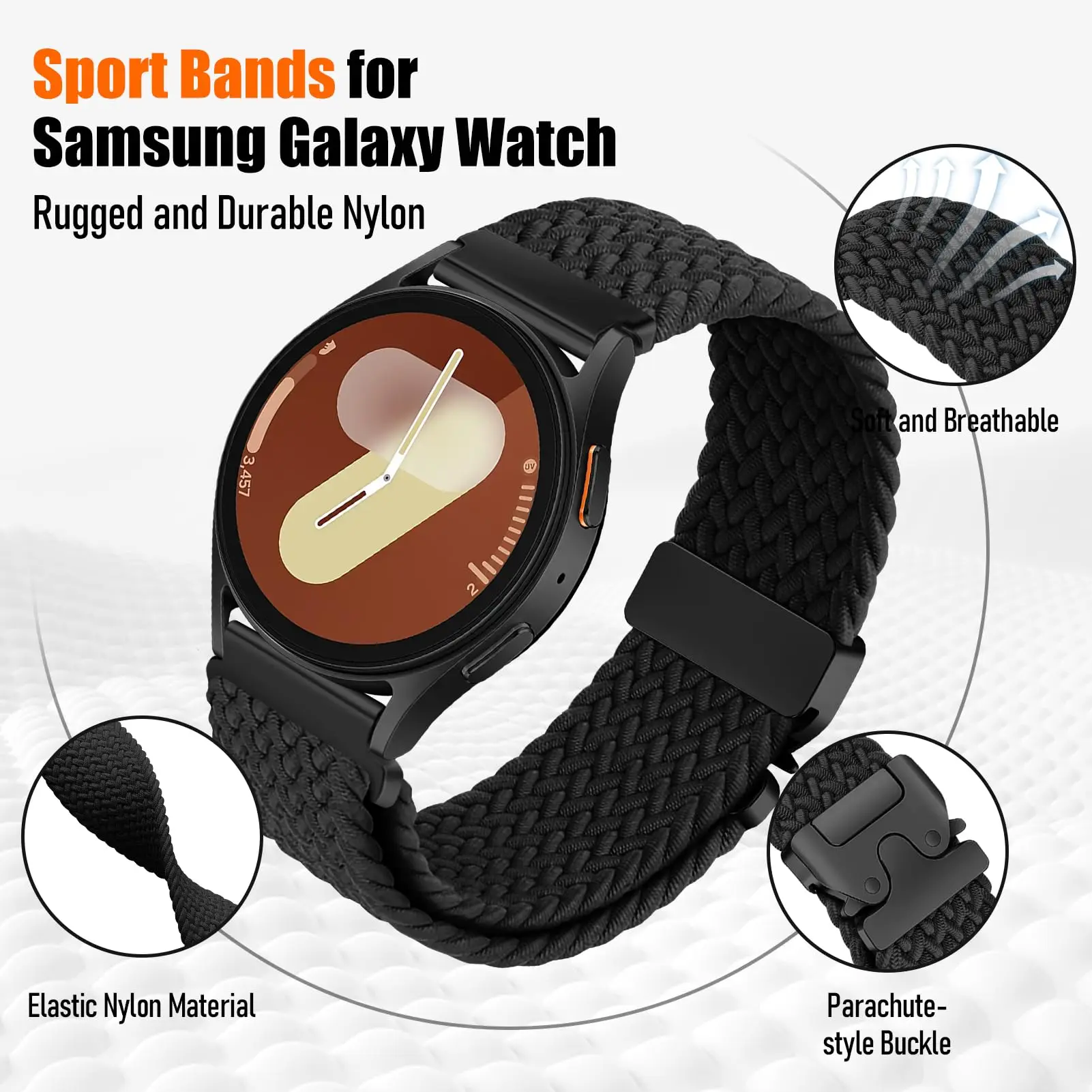 Elastic Nylon Sport Braided Band