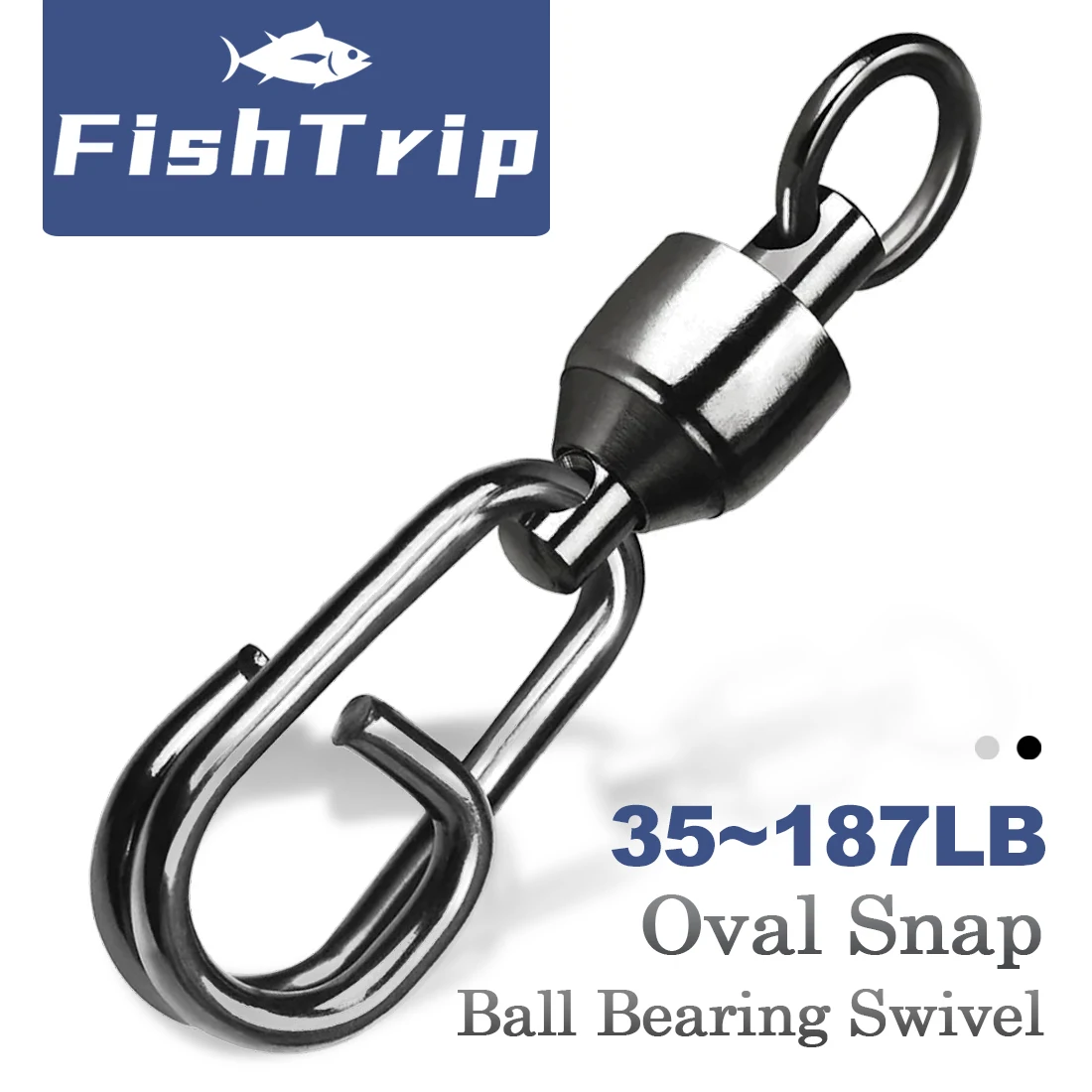 FishTripBallBearingSwivelsOvalSnapwithCarabinerFishing