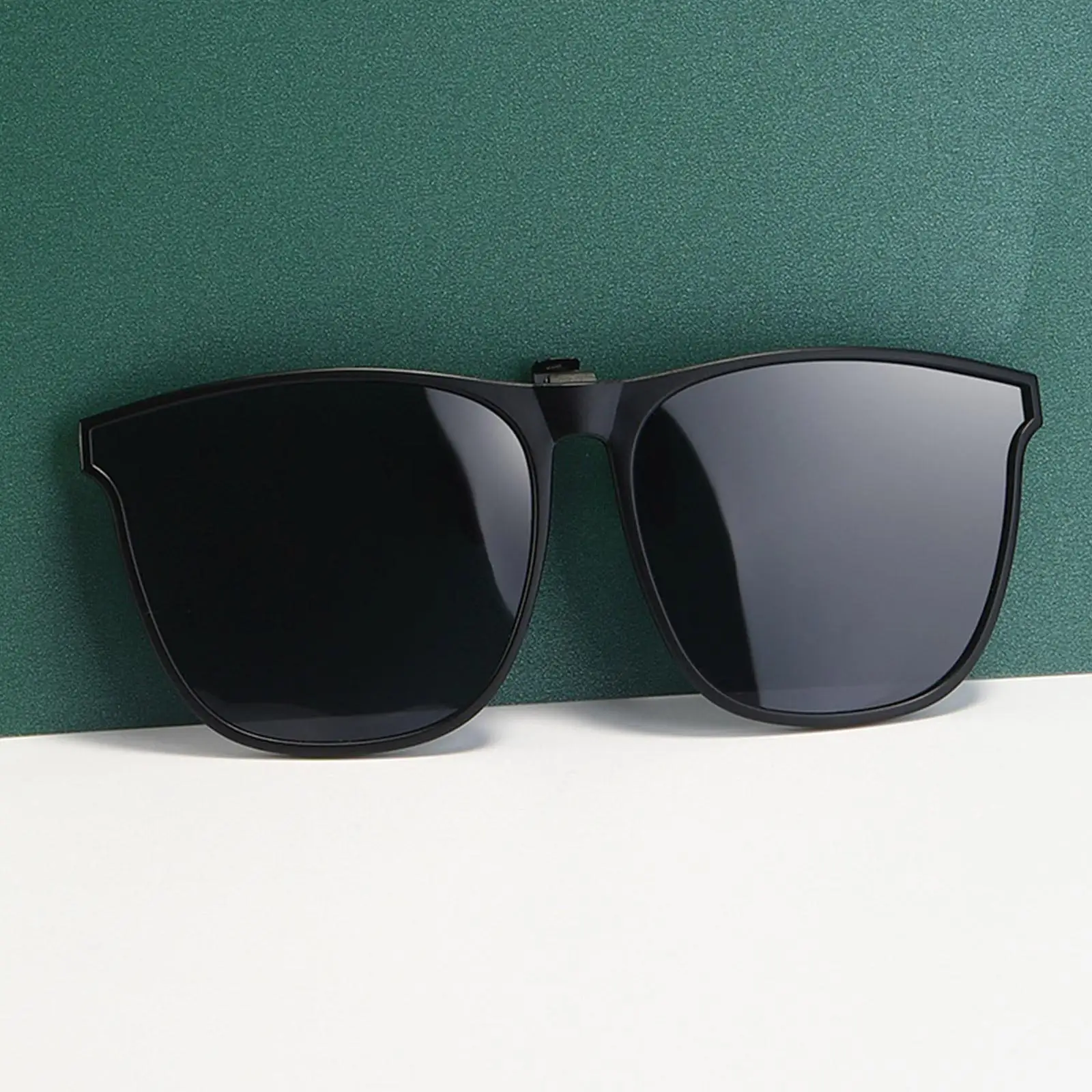 

Поляризованные солнцезащитные очки на клипсе, мужские очки для вождения автомобиля, очки ночного видения, антибликовые винтажные квадратные очки