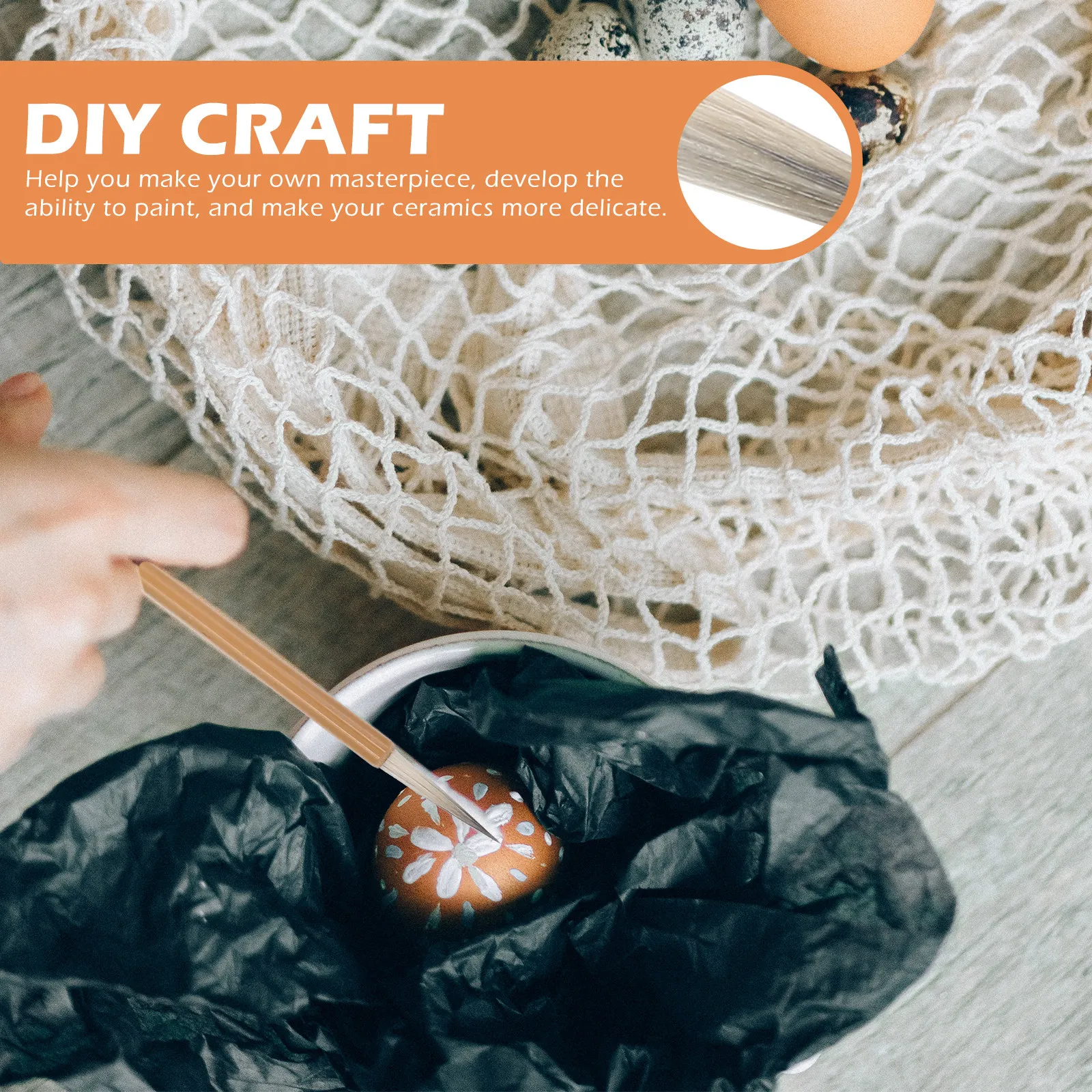 2Pcs 아트 디자인 브러쉬 세라믹 DIY 페인팅 연습 학교를위한 다기능 휴대용 수채화 페인트 브러쉬