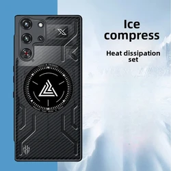 Gaming Smartphone Cooling Case with Airbag Anti - Drop Protection and Ice Cooling Technology - Redmagic10 Pro Plus (Black)