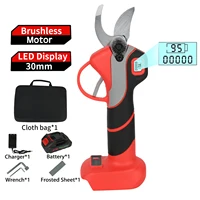 30mm 4Gears Brushless Electric Battery Pruner Pruning Shears Cordless Rechargeable Fruit Tree Pruning Shears For Makita 18V 1