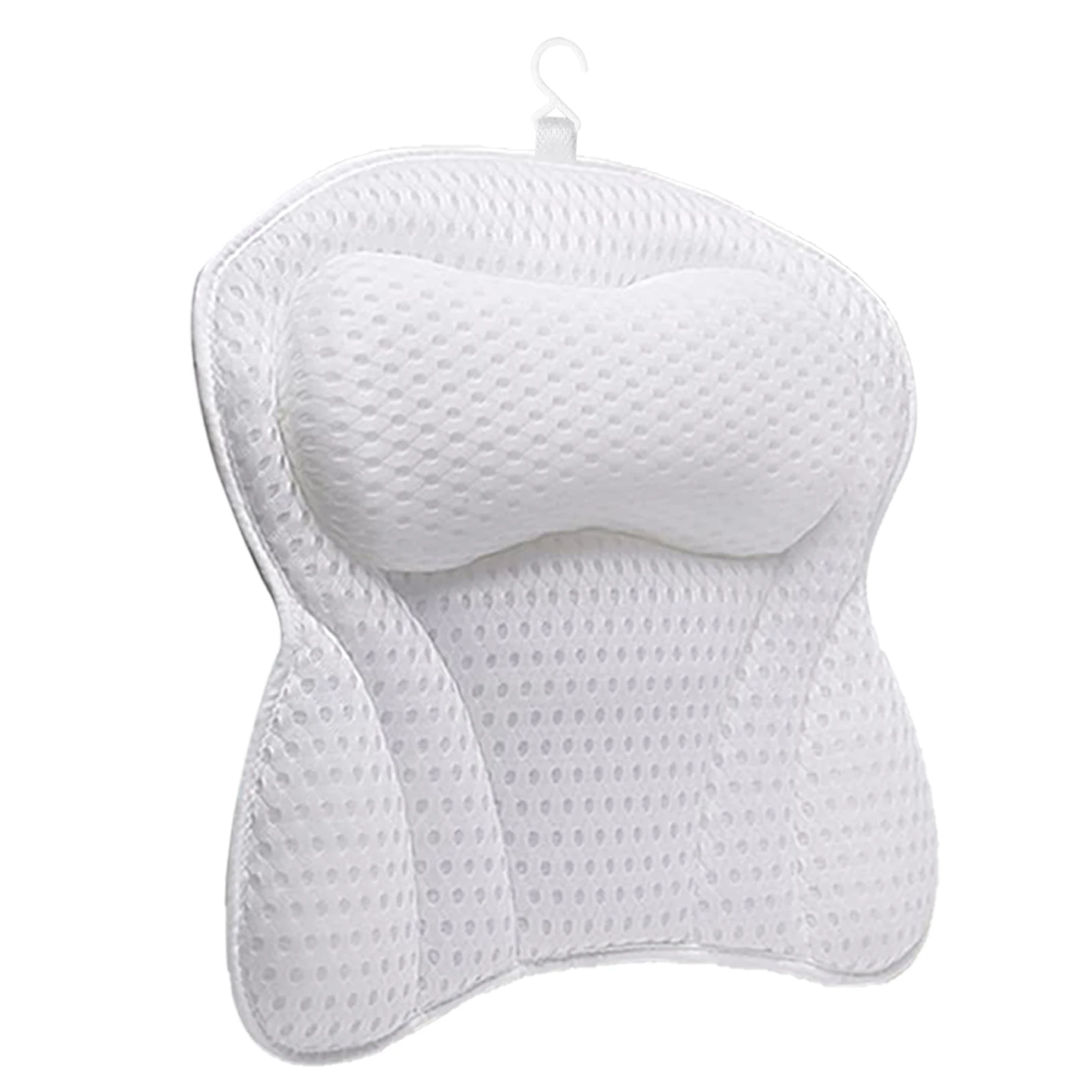 

Bath Pillows for Head and Neck Comfortable 4D Air Mesh Technology Waterproof Bath Pillow Cushion with Non-Slip Suction Cups