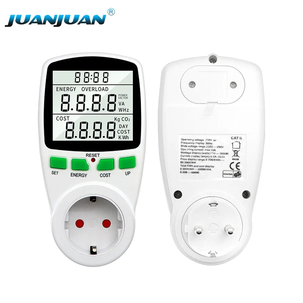 

Digital LCD Energy Meter Power Analyzer Wattmeter Wattage Electricity Kwh Power Meter EU US UK AU FR Measuring Outlet Meter