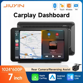 JIUYIN-reproductor de vídeo Multimedia para coche, 7 pulgadas, inalámbrico, Carplay, Android, pantalla táctil Universal portátil con Bluetooth AUX 1