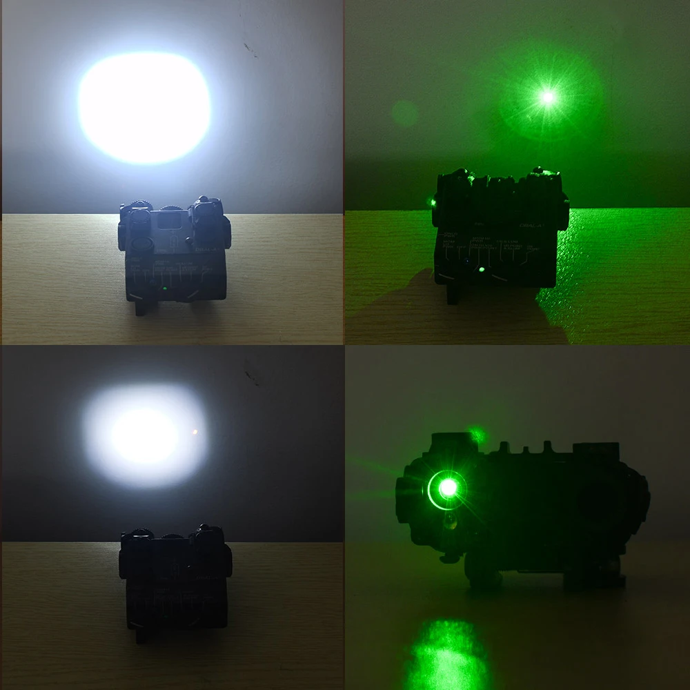WADSN DBAL-A2 Red Green Dot Dual Beam Laser Sight Flashlight Tactical DBAL PEQ Aiming Airsoft Guns Weapon AR15 Rifle Light NO IR