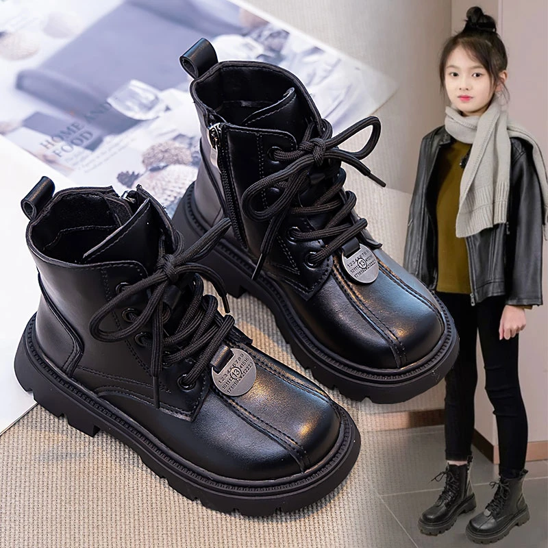 Girls Autumn Riding Boots Breathable Non Slip Kids School Boots