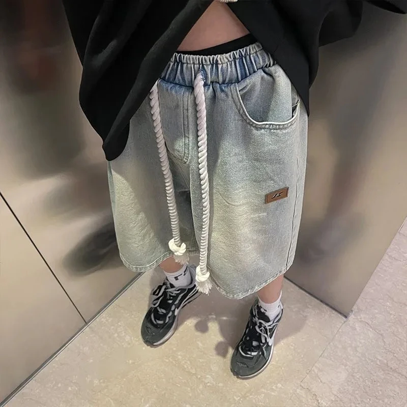 2024 Summer Denim Shorts Fashion Men's Outdoor Travel High Quality Leisure Sports Youth Thin Loose Comfortable Straight Short