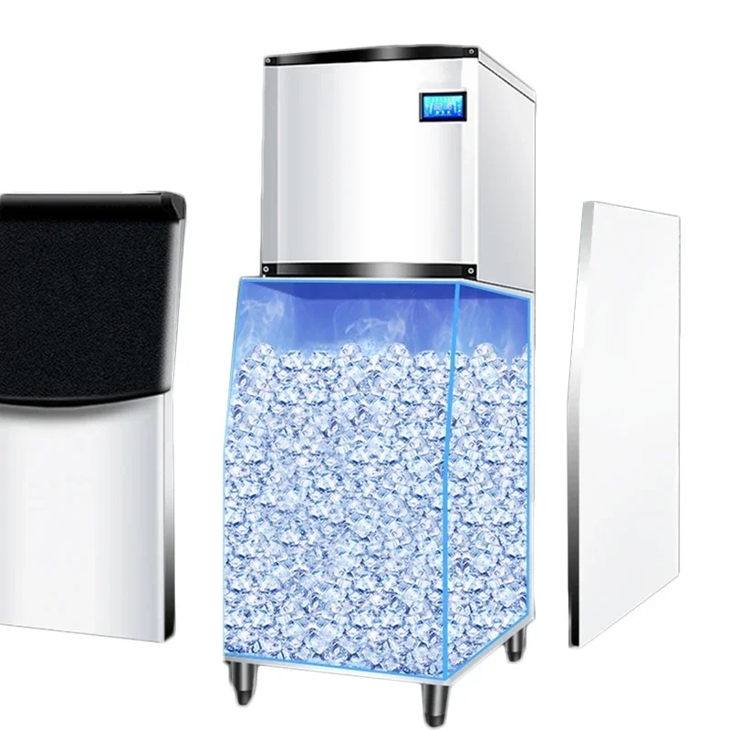 500kg / 24h Commercial Ice Maker Automatic Ice Maker 140kg Storage For Bar, Coffee Shop And Milk Tea Room