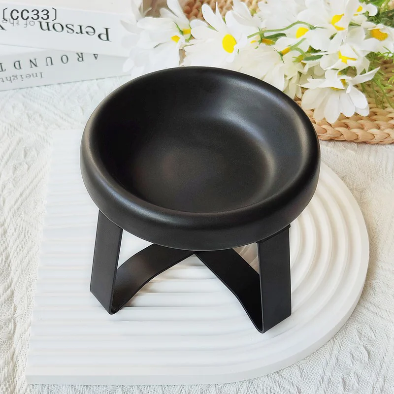 1 pz protezione del collo piede alto ciotola per cibo per gatti durevole ciotola per acqua potabile per gatti ciotola per gatti in ceramica ciotola per alimentazione gattini forniture per animali domestici - immagine 5