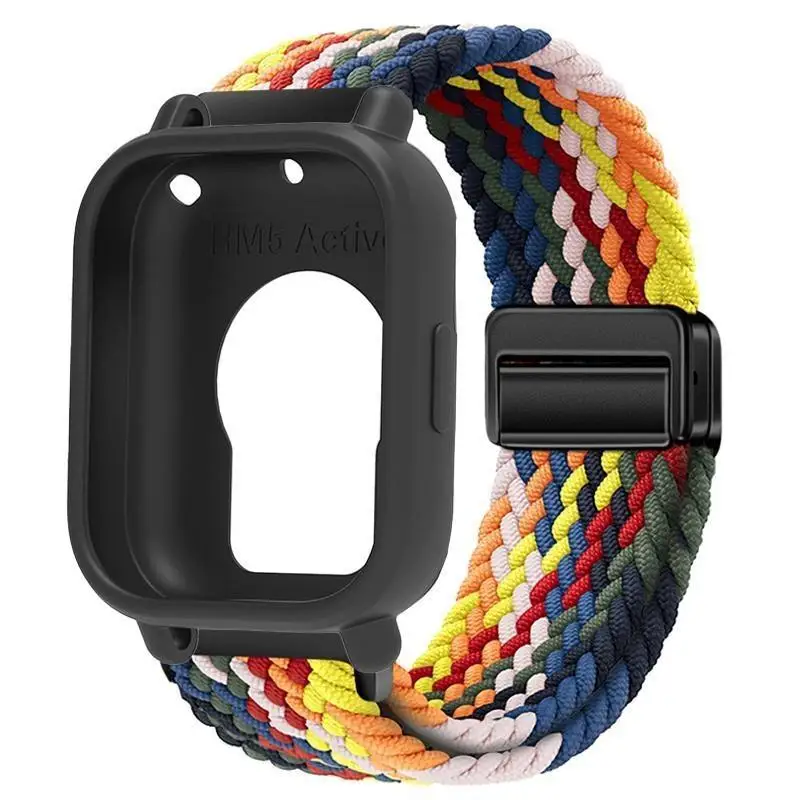 Silicone Case with Elastic Nylon Strap and Magnetic Buckle - Durable Strap Protector Case