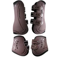 4 Pcs Adjustable Horse Boot Equestrian Jumping Legs Protection Gears Protection Equestrian Tendon Horse Hock Brace 2