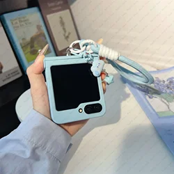 Korean Cute Klein Blue Portable Flower Rope Phone Case for 50ultra(60Pro) (G)