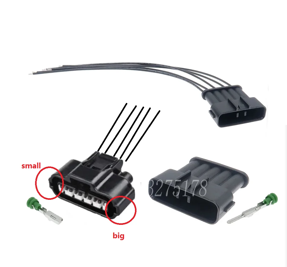 

1Set 5Pin 7283-7050-30 90980-11024 Car Fuel Pump Wire Socket for Hyundai Auto Air Flow Meter Plug 7283-7050 9098011024
