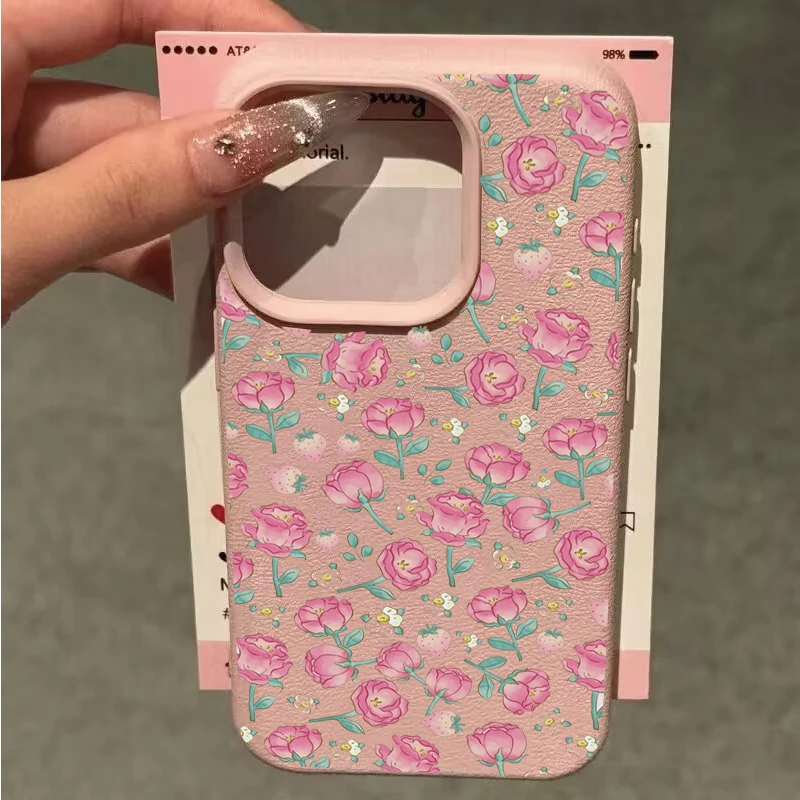 Artistic Oil Painting Flower Silicone Phone Case
