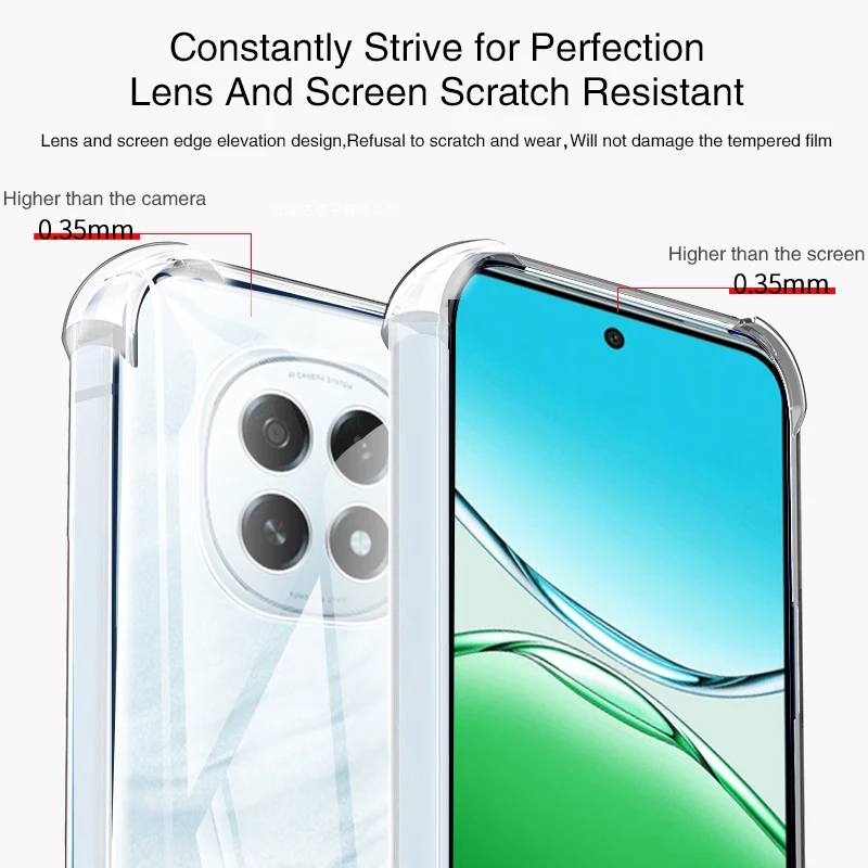 Airbag Clear Silicone Phone Case with Lens Protection
