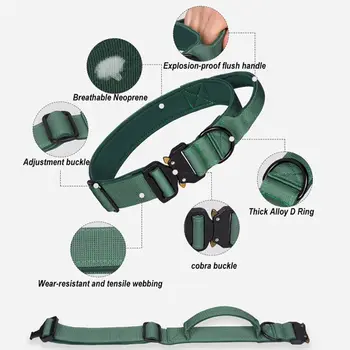 CP407--high density woven pet carrying collar,suitable for medium to large dogs, control handle desgin.