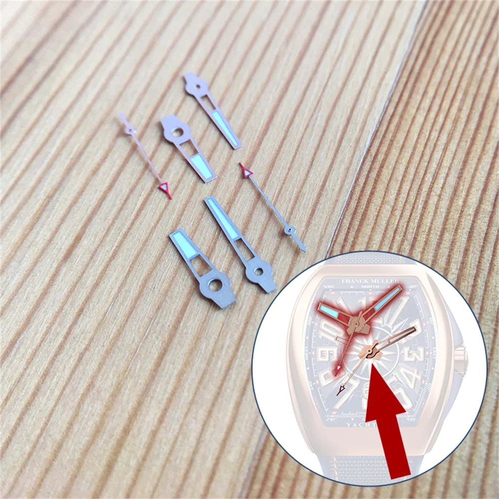 In Lega Di Alluminio Ore Minuti Secondi Set Di Mani Per Franck Muller Vanguard Fm V45 Watch A10 Movement
