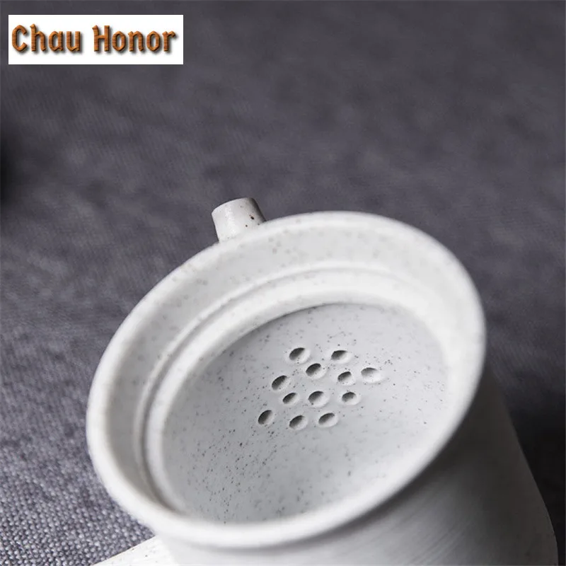 130ml Japanese Style Coarse Ceramic Teapot Kung Fu Tea Small Single Pots With Filter Teakettle Mug Travel Tea Set Gift Packaging