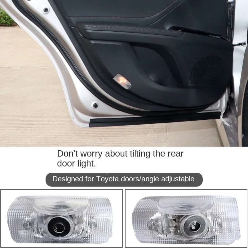 Car door LED high-definition projection light sign light For Toyota C-hr Prado Rav4 Yaris Hilux Prius Avensis Corolla Camry 5