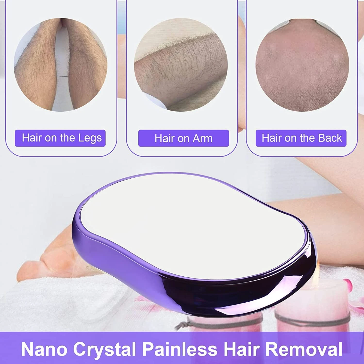 Reusable Hair Removal Safe Painless Physical Epilators Hair Eraser for