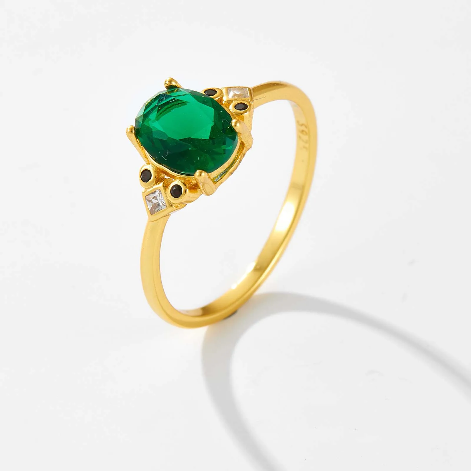 ANDYWEN 925 mincovní stříbro velký zelená zirkon oválné prsten ženy hornina punková večírek luxusní šperků příslušenství pro svatební dar