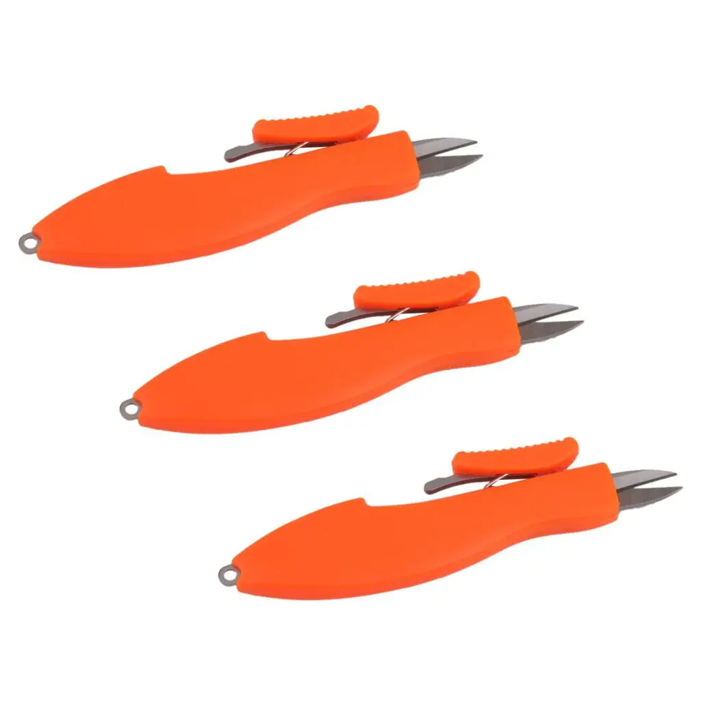 Retractable Pocket Fishing Scissors Snips Cutter Fishing Hiking Camping 3pcs