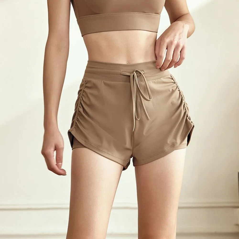 Running Shorts Women's Invisible Open Crotch Outdoor Sex Tennis Yoga Pants Sports Fitness Training Trisection Trousers
