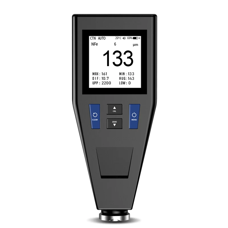 USB Rechargeable Coating Thickness Meter 0-2000um Fe & NFe Car Paint Tester Thickness Gauge