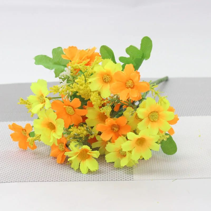 High-Quality Daisy Silk Flower Bouquet for Elegant Home and Wedding Décor