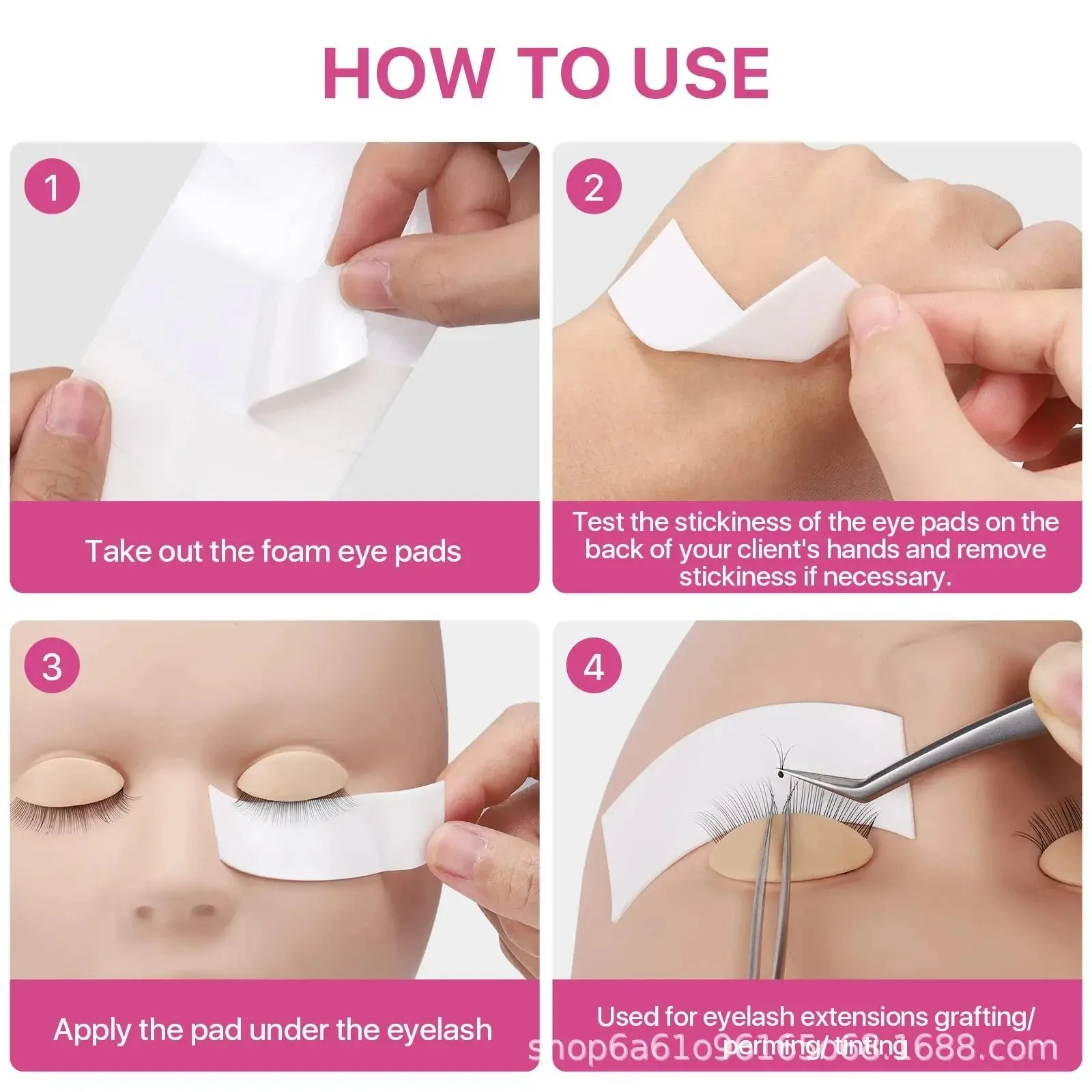 Micro Foam Eyepad Painless Lash Supplies PE Foam Eye Patch Easy Remove Tape Makeup Stickers Under Eyelash Pad Patch 110Pcs eyelash patches,eyelash patch,eyelash pads,eyelash accessories,eyelash extension supplies,eye patches