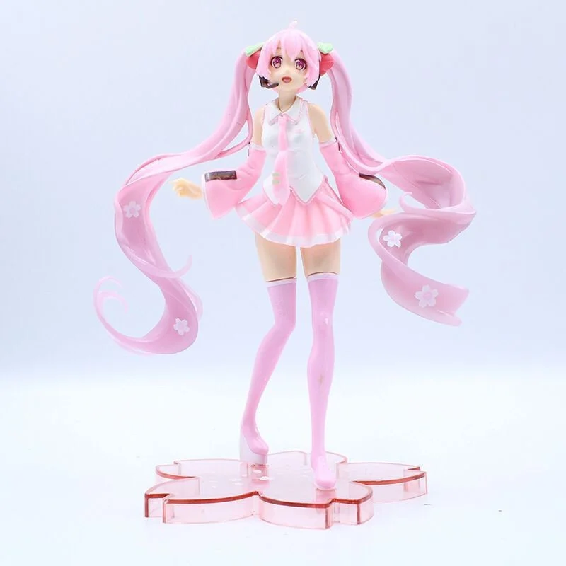 Virtual Singer Pink Twin Tails Maid Anime Action Figure - Collectible Desktop Ornament Toy Gift