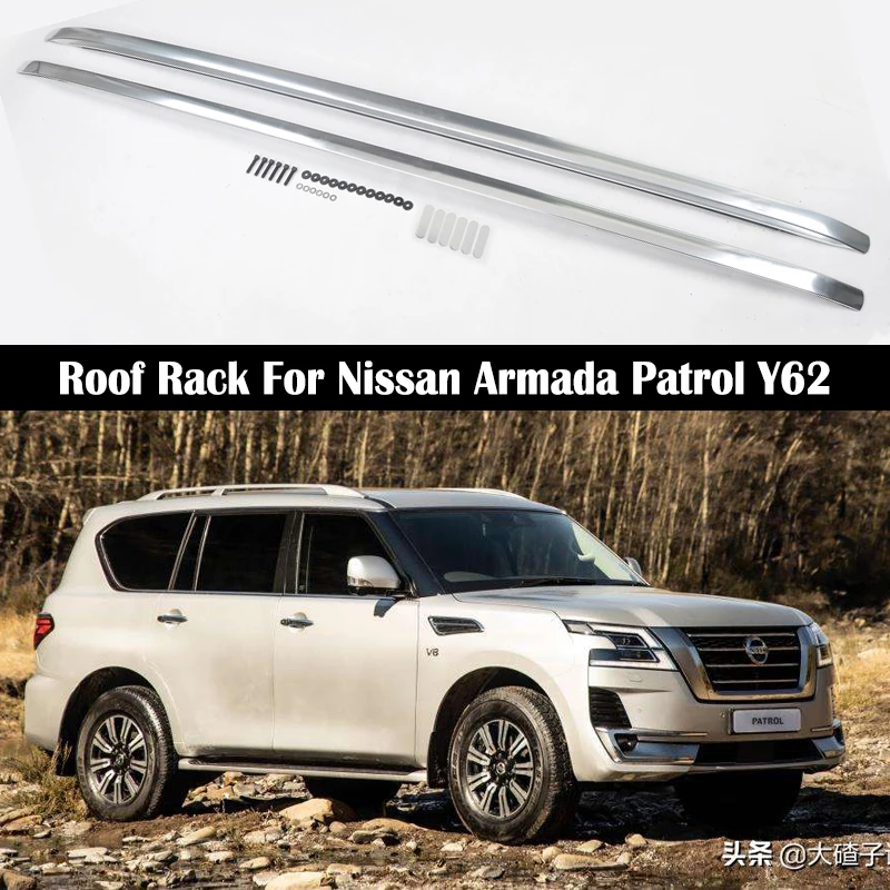 Oem Style Roof Rack For Nissan Armada Patrol Y62 20102022 Rails Bar Luggage Carrier Bars Top