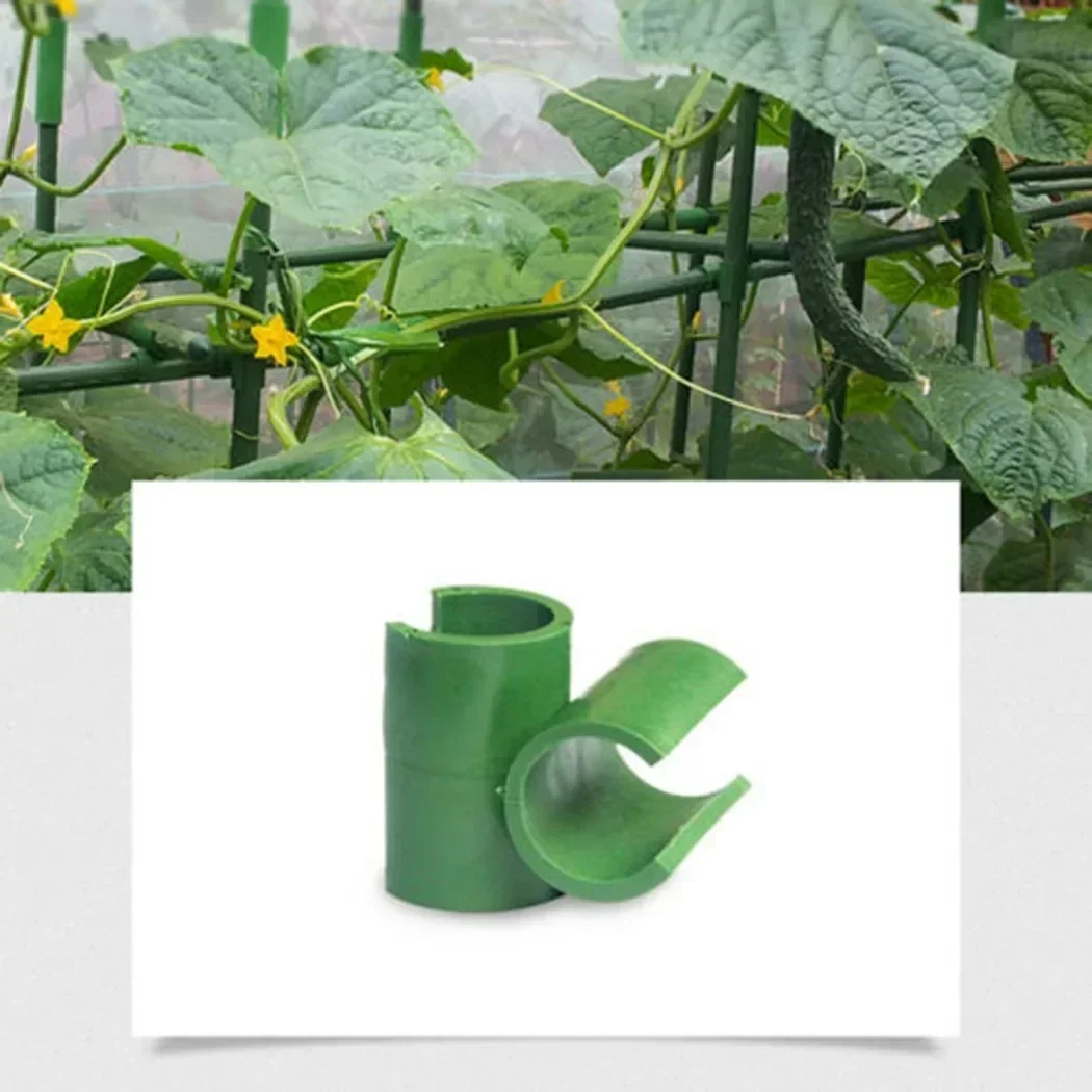 50 Connettori Per Piante E Tralicci – Clip Per Aste Da 11/16/20 Mm – Fissaggi Per Pomodori E Rampicanti