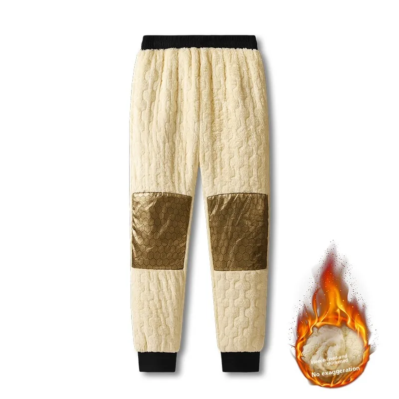 Outdoor Comfortable Fishing Pants Sport Pants Casual Thickened Cotton New Windproof Middle-aged Elderly People