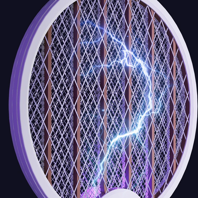 2-In-1 Szúnyog Ütő Usb Újratölthető Rovar Gyilkos Biztonsági Védő Háló Háztartások Otthoni Hálószobához - Image 5