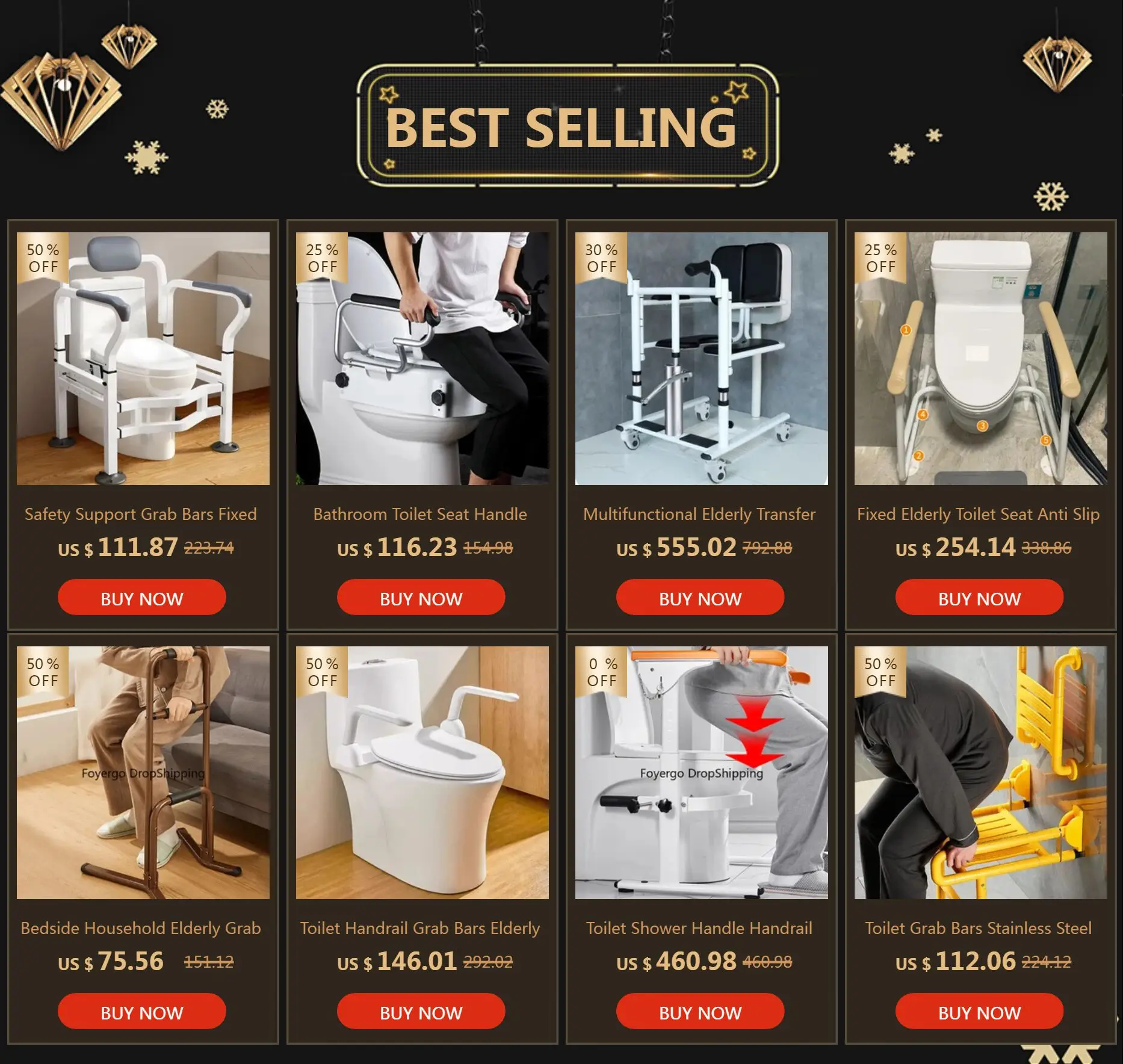 Description Picture 2 of itemBed Handrails Bedside Railing Grab Bars Assist Device Bathroom Toilet Grab Bars Safety Stand 지지대 Chuveiro Disabled Accessories