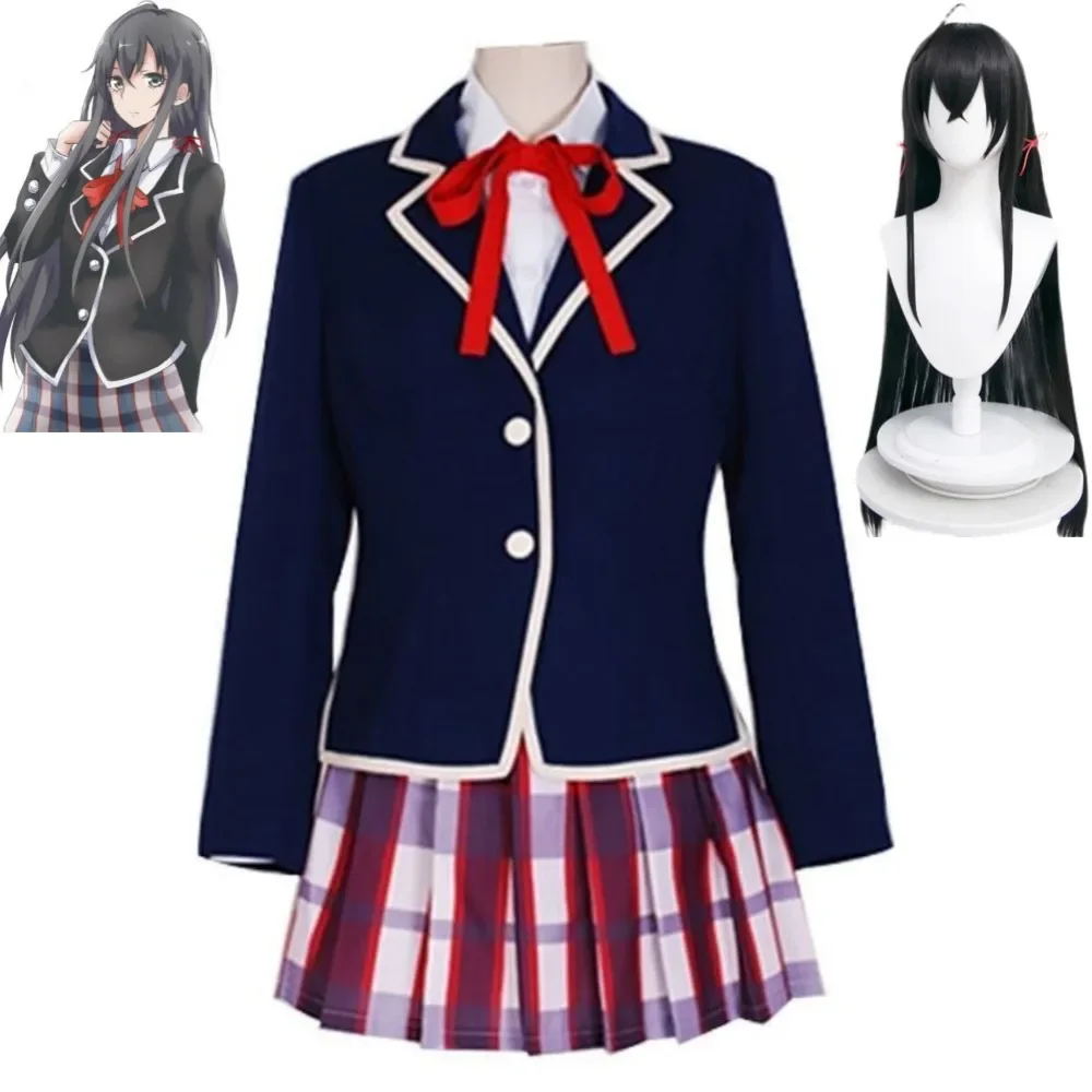 

Anime Yukinoshita Yukino My Youth Romantic Comedy Is Wrong, As I Expected Teen SNAFU Cosplay Costume Wig School Uniform Hallowen